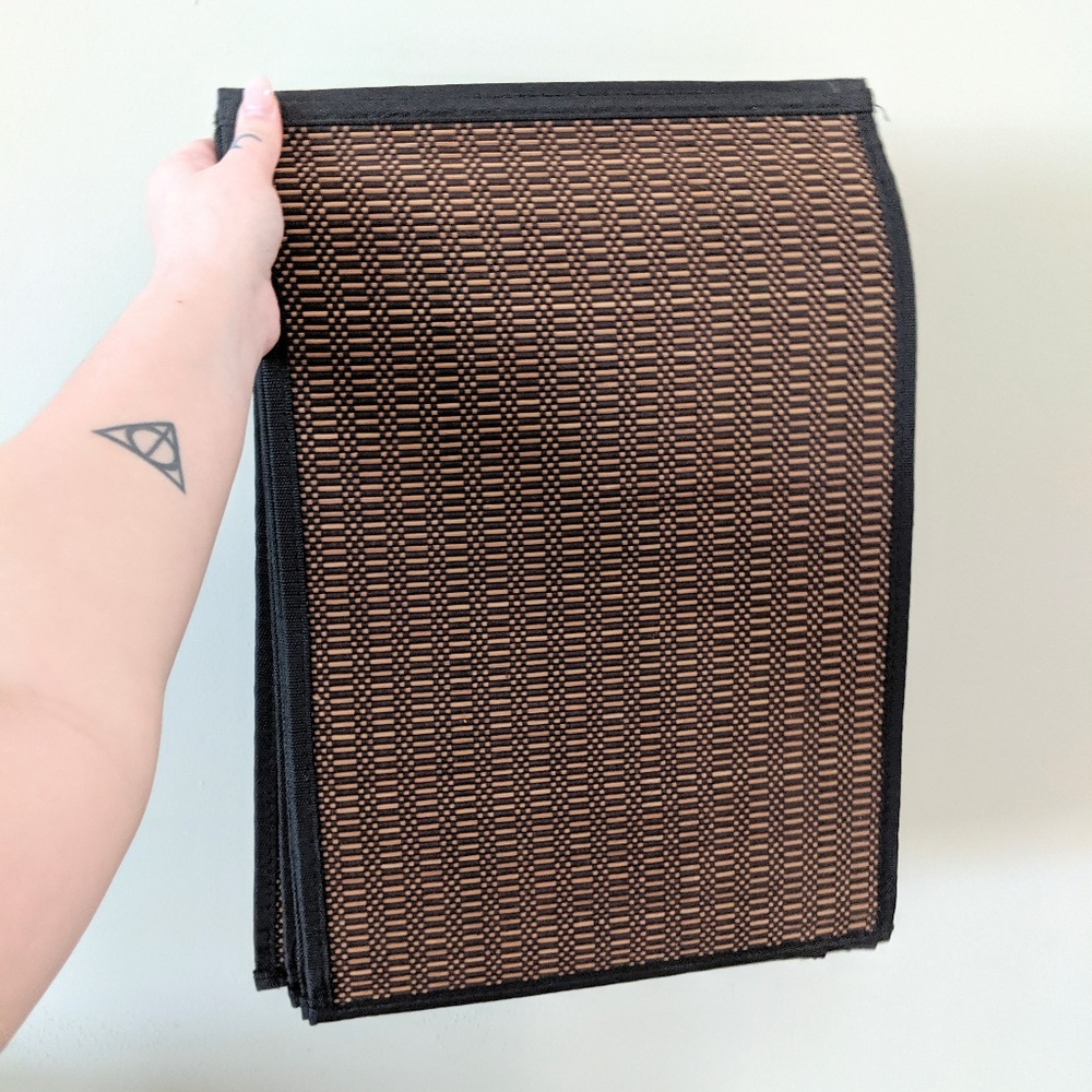 Black Bamboo Table Placemats // Set of 5
